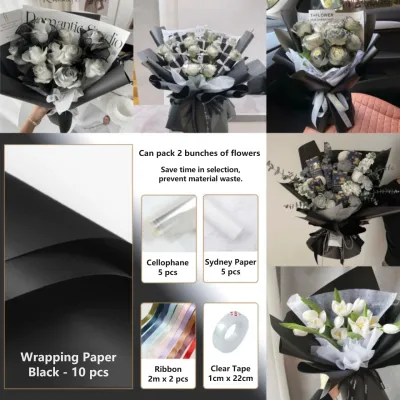 【SG Ready Stock】DIY Bouquet Wrapping Paper Set Flower Wrapping Paper Bouquet Wrapping Packaging Material Set