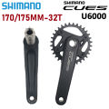 Shimano CUES U6000 Crankset 1x9/10/11 Speed 170mm Crank 32T Chainring Mountain Bike Chain Wheel With MT501 Bottom Bracket Bicycle Accessories Original Shimano. 