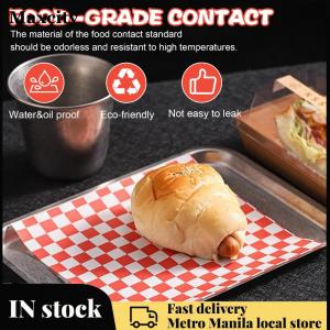 500Pcs Red Checkered Wax Paper Sheets 30*30cm Deli Wrap Wax Paper Sheet for Sandwich Burger Greaseproof Food Wrapping
