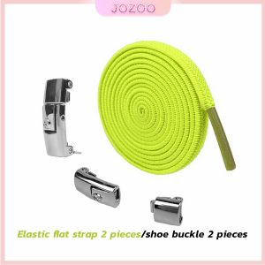 Jozoo 1 pair 8MM elastic shoelaces no tie lazy shoe laces lock Laces Kids Adult Outdoor Sneakers Shoelace