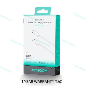 JOYROOM S-A45 Ben Series Braided 60W Type-C to Type-C / 30W Type-C to L PD Fast Charging Data Cable 1m White