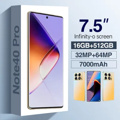 【2025 NEW】HP Note 40 Pro 16GB+512GB HD Handphone android 7000mAh 5G HP murah Smartphone 7.5inci Dual Card SIM Garansi Resmi Bisa COD Ponsel Pintar Baru hp infinix note 40 pro l hp infinix note40 pro 2024 l hp infinix note 30 pro