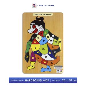 Puzzle Edukasi Anak / Puzzle Kayu / Puzzle Anak Punokawan Petruk Gareng Semar Bagong / King Puzzle Edukasi - EB