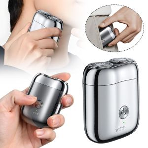 NEXASHOP Mini Electric Shaver Rechargeable Waterproof Beard Trimmer Durable Double Head Mens Beard Razor for HomeTravel