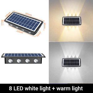 【Malaysia Stock】LED Solar light outdoor waterproof wall light super bright solar outdoor lighti automatic ON/OFF Garden Lights Up And Down Luminous lampu Solar LED outdoor light rechargeable for fence garden path courtyard walkway Landscape Lights