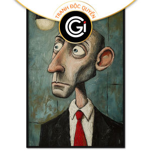 Tranh biếm họa chân dung chất liệu sơn dầu.Tranh treo tườngdán tường trang trí nội thất.CGI-1226