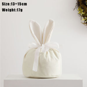 Velvet Easter Bunny Rabbits Bags Cute Bunny Gift Packing Bags Dropshipping Rabbit Chocolate Candy Bags Wedding Birthday Party h2610