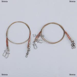 [COD] Shinia ลวดเหล็กชิ้น เซ็ต2เส้นลวดไทเทเนียมป้องกันการกัดพร้อมลวดด้านหน้าสำหรับตกปลา