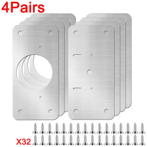 10pair Hinge Repair Plate Furniture Drawer Cabinet Repair Fixing Plate Kitchen Cupboard Door Hinge Mounting Kit Household Tool