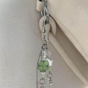 Salime Transparent Keychain Cute Wind Chime Pendant Keyring Mobile Phone Lanyard Kawaii Bag Decorative Accessories Home Decorations