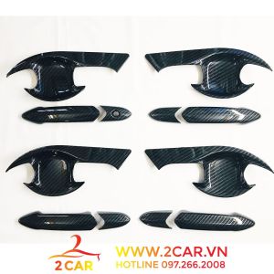 Ốp Tay Nắm+Hõm Cửa Xe Fadil 2019- 2024 Cacbon Cao Cấp và MẠ CROM