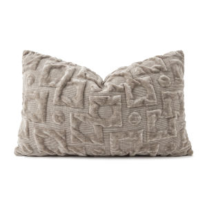 30x50cm/45x45cm Light Luxury Soft Vintage Sofa Pillow Cover Luxury Solid Color Brown Yellow Cream Checked Waist Cushion Car Backrest Cross-border Decor No Insert
