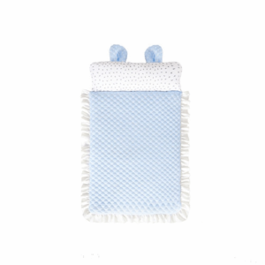 ER52858 Ice Silk Fabric Pet Cooling Mat Washable Skin Friendly Breathable Dog Bed Flounce Removable Cooling Pet Bed Summer Use