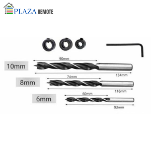 JIG DOWEL SET MATA BOR STOPPER ALAT PELUBANG 6/8/10MM PENYAMBUNG KAYU PAPAN PLYWOOD DRILL