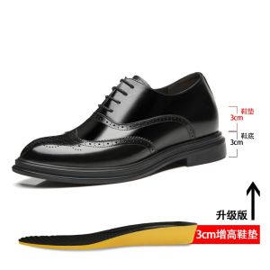 Người Đàn Ông Của Giày tây Giày nâng chiều cao da thật Tăng Kinh Doanh Giày Thể Thao Cho Nam Giới 8Cm 6Cm Nâng Cao Giày Cưới Oxfords Văn Phòng Nam