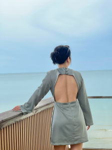 Dressfriends.bybf| Pearl Mini Satin Dress เดรสสั้น ผ้าพรีเมียมซาตินสุดหรู เว้าหลัง สุดแซ่บ