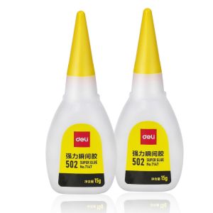 1-3pcs Deli 502 Super Glue Instant Quick-drying Cyanoacrylate Adhesive Leather Rubber Wood Metal Strong Bond Liquid Glue Tool