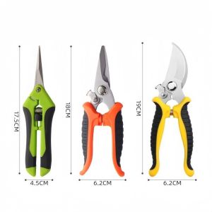 Garden Shears Gardening Shears Garden Scissors Stainless Steel Functional Tools Non-Slip Clippers For Trimming Vegetable Grass