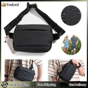 【Vodool】PU Outdoor Chest Bag Fashion Fanny Pack Adjustable Strap Casual Waist Bag Lightweight Hobo Sling Bag Casual Sports Bag