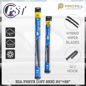 PST Hybrid Wiper Blade Set [Rubber Type] - Kia Forte (1st Gen) 2008-12 24"+20"