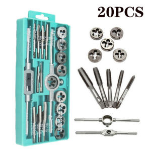 12 Pcs 20 Pcs 40 Pcs Hand tap and die set Alat Snai dan Tap Ulir Baut Senai Die Senei hand tap set kunci pas set Pro Mati M6-M12 Baut Mur Peralatan Tangan Logam Paduan