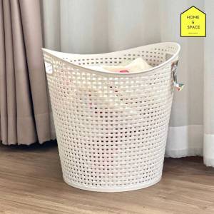 ตะกร้าผ้าอเนกประสงค์ลายหวาย (ความจุ 29 ลิตร) Keyway รุ่น 418