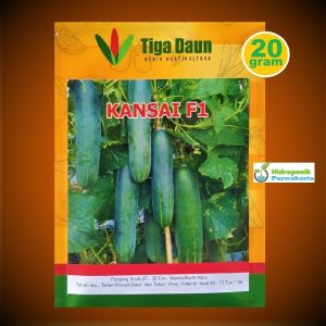 Benih Mentimun Timun Hibrida Tipe Rujak Kansai F1 Isi 20 Gram Cap Tiga Daun