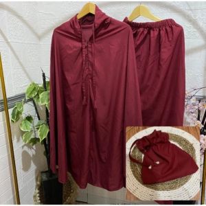 MUKENA TRAVEL 2IN1 FREE POUCH MUKENA DEWASA RESLETING KATUN