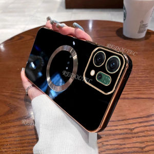 For OPPO Reno 14 14Pro 5G Case Ultra Thin Solid Color Electroplated Casing For OPPO Reno 14 Pro Reno14 Pro With Magnetic Ring Wireless Charging Phone Cover
