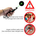 Laser Pointer Senter Green Laser Pointer Hijau Recharger Dengan Batre Dan Tempat Cash Free Box - 303. 