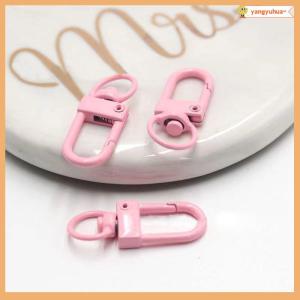 yangyuhua 1pcs Mix Candy Color Snap Rotating Lobster Clasp Hooks Metal Plated DIY Jewelry Making Accessories For Keychain Handbags