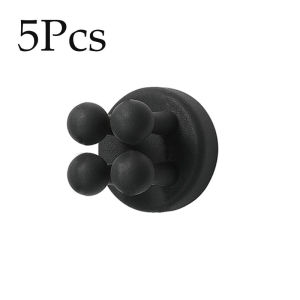 5Pcs Bathroom Razor Holder Self Adhesive Silicone Wall Mounted Hook Toothbrush Holders Punch Free
