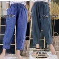 XXX Celana Jeans Monica Baggy Pants Snow Allsize Pinggang Karet. 