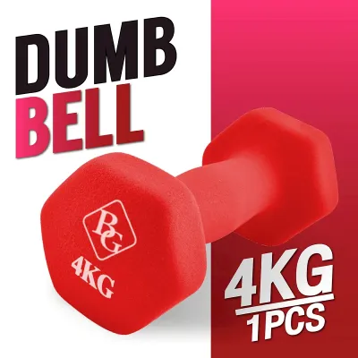 BG SPORT NEOPRENE MINI DUMBBELL / BARBEL CAST IRON 4KG - 1 Pcs