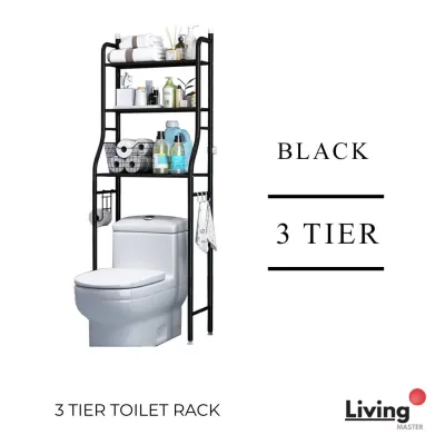 3 Tier Toilet Rack Washing Machine Rack Multiple Color Toilet Shelf Free Punching Multi-function Bathroom Kitchen