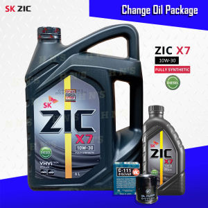 SK ZIC X7 Diesel 10W-30 Fully Synthetic Motor Oil Bundle for Toyota Fortuner / Toyota Innova / Hi-Lux / Toyota HiAce ( 2016 - 2024 ) ( 7 Liters + Vic C-111 )