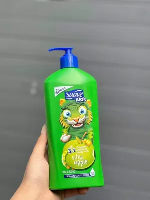 Sữa tắm gội xả Suave Kids 3in1 cho bé - 532ml và 1.18L - Dưa hấu và Táo