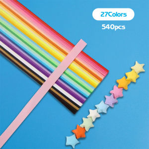 Mamibayi 540pcs Kertas Origami Bintang Lucky Star Paper Craft Handmade