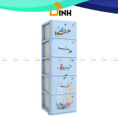 Tủ nhựa quần áo 5 tầng LUCKY Qui Phúc
