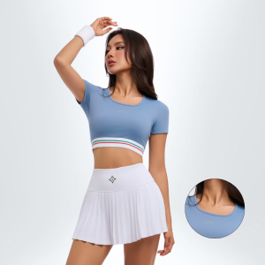 Áo Thun Croptop Thể Thao Nữ PILI PTTUP67WW25 Co Giãn Thoáng Mát Tập Gym Tennis Pickleball
