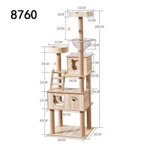 Pet Wonderland Premium Large Cat Tree Space Capsule Nest Scratch Cat Climbing Frame Condo Cat Tower House Bed #8760