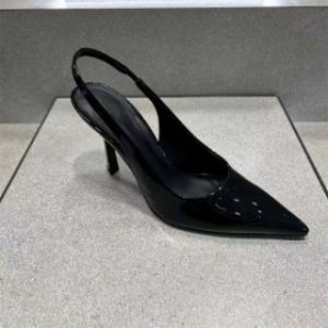 [Free Shipping] Spring New Korean-Style Minimalist And Versatile Professional Work Shoes Patent Leather Closed-Toe High-Heeled Sandals Stiletto Heels Trendy WomenS Shoes