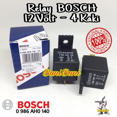 Relay BOSCH 12V 4 Kaki / Relai Klakson / Riley Bosch 4 Pin Kaki ORIGINAL Untuk Mobil & Motor