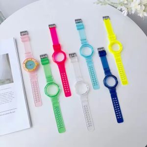 Original Silicone Strap+Case For Swatch X AP Royal Pop Pocket watch accessories trendy integrated Transparent strap for swatch x ap royal pop