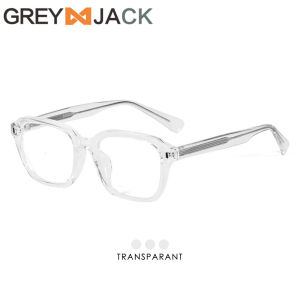 Grey Jack Kacamata Antiradiasi Blueray Kotak Bold Ringan TR+Acetate Laki-laki dan Wanita Bisa Lensa Minus Fashionable 9129