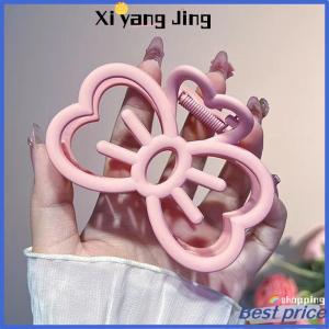 XYJ Flash Sale Home Hàn Quốc Dễ Thương Bowknot Tóc Clip Nhựa Claw Clip Kẹo Màu Cua Tóc Clip Cho Cô Gái Ngọt Ngào Tóc Claw Phụ Kiện Tóc Cho Phụ Nữ