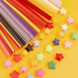 540Pcs Lucky Star Origami DIY Hand Crafts Color Star Paper Strips Lucky Star Decoration Making Gifts
