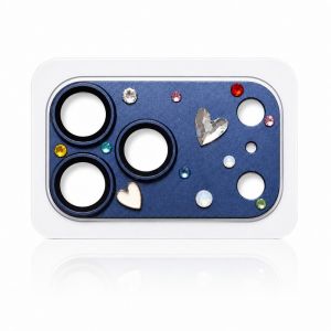 MIRELAE HD rõ nét Miếng dán bảo vệ camera điện thoại bằng kính. Bao phủ toàn bộ Trái tim 3D đính cương Nắp bảo vệ ống kính máy ảnh. Sang trọng Chống trầy xước Phim bảo vệ ống kính điện thoại Cho iPhone 18 Pro Max