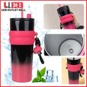 700ml Stainless Steel Gradient Color Space Water Bottle Insulated Sports Bottle for Hiking and Gym