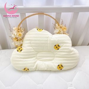Gối chần bông cho bé sơ sinh 0-6th Goodmama vải cotton phối lưới thoáng mát